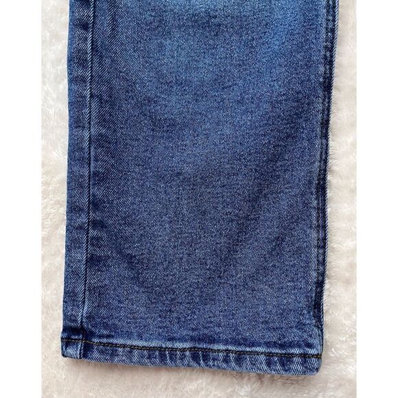 LUNA NORA MID-RISE CROPPED DISTRESSED STRAIGHT JEANS, Size 6 - Picture 7 of 14